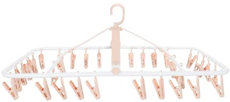 OKUMEYR Laundry Socks Drying Rack Clips Windproof Hanger for Towels Clothes and Diapers and Space-Saving Design for Indoor and Outdoor Use