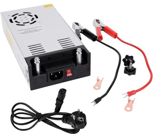 Hochleistungs-SMPS 110V/220V AC zu 12V DC Konverter - 50A 600W Netzteil - Einstellbarer Schaltnetztransformator für LED-Streifen, LCD-Monitor, CCTV, Radio/Autoradios, 3D-Drucker - Inklusive 2 Klemmkab