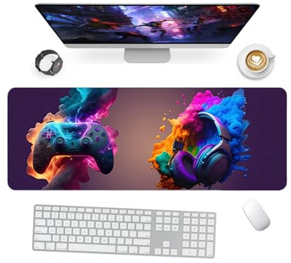 LUHOCIY 80x30cm, sous Main Bureau, Tapis de Souris Gamer, Tapis de Bureau, Convient à Une Utilisation Quotidienne au, Idéal pour Les Amateurs de Jeux, Suffisant pour Répondre à Leurs Besoins
