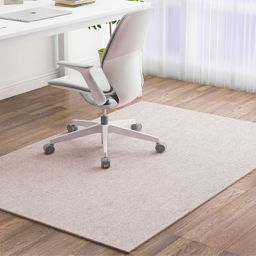 Odot Tapis Chaise de Bureau, Tapis Chaise Gaming Antidérapant, Protège Sol sous Protection Sol Gamer Bureau Gaming pour Plancher de Bois, Carrelage, Parquet (Beige,120x180cm)