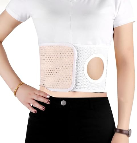 Kolostomiband, Universella Stomiband, Bukbråcksstöd, Breddat 16 Cm För Stomipatienter för att Förhindra Parastomalt Bråck, Kan Användas under alla Årstider(L)