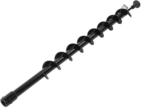 Generic Earth Auger Drill Bit Durable Steel Garden Post Hole Digger 60x800mm for Planting Projects Manganese Steel
