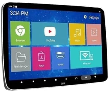 Bil Nackstöd Monitor Multimedia Videospelare For 4K HDMI WiFi BT TV Tablet 10,5''12 Tums Pekskärm(12 4G 64G)