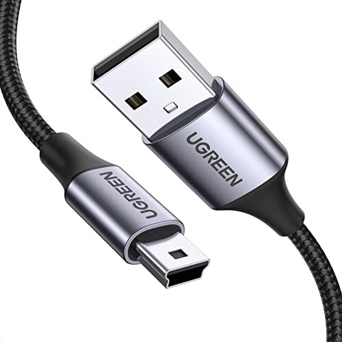 UGREEN USB Mini-B Kabel Ladekabel USB A Stecker auf Mini USB Stecker Nylon kompatibel mit PS3 Game Controller, Externe Festplatte, Dashcam, Mikrofon, usw. (1m)