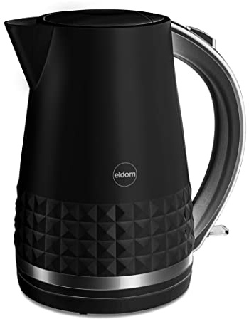 eldom C270C Wasserkocher | 1,7 Liter Kapazität | Teekocher mit hoher Leistung | Klassisches Retro Design Teekessel | Wasserstandsanzeige | schwarz