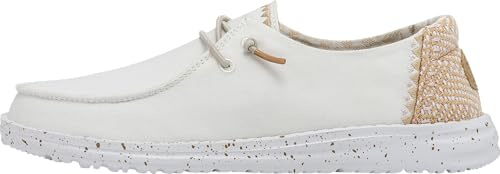Hey Dude Wendy Chambray Moc Toe Shoes - Scarpe da Donna, Sabbia Bianca, 37 EU