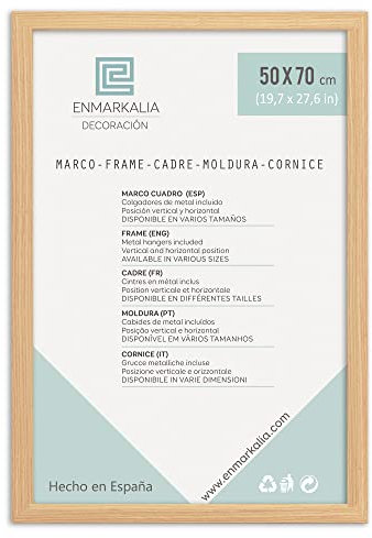 Enmarkalia Marcos 50x70 cm - color Madera (moldura de 30x15 mm) X1 Ud.