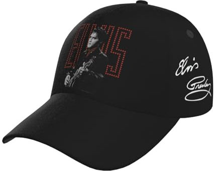 Fashion Sänger Rock-Presley Baseball Cap Unisex Hip Hop Hut Verstellbare Kappe für Erwachsene Teenager Klassische Snapback Hüte, 2, One size