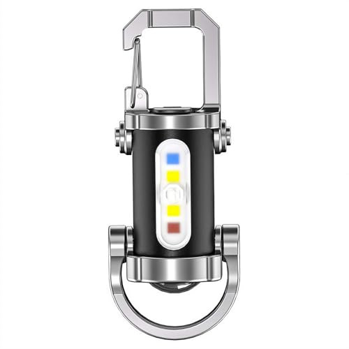 Mini Linterna LED Superbrillante 1200 Lúmenes - 3 en 1 Power Bank Llavero Impermeable, Adecuado para Niños y Acampar Al Aire Libre