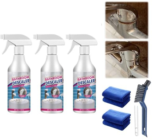 Generic Potente limpiador de baño para manchas difíciles, removedor de cal multifuncional para cabina de ducha, vidrio, inodoro y azulejos - limpiador extra fuerte