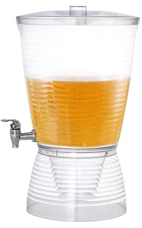 Tyinerc Distributore di Bevande Grande Formato con Rubinetto 10 Litri, Fontana di Succo, Contenitore per Succhi Birra Limonata Tè per Ristorante Festa Guardaroba Cucina Acqua Ghiacciata Vino