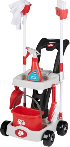 Dirt Devil Toy Cleaning Trolley – Cleaning Toys for Children from 3 Years – Including Broom, Bucket, Spray Bottle, Hand Sweeper – Toy Cleaning Set with Accessories