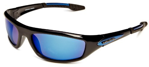 Eyelevel Bomber Wrap Men's Polycarbonate Sports Sunglasses Blue.100% UVA/UVB Protection & CAT3 Lens
