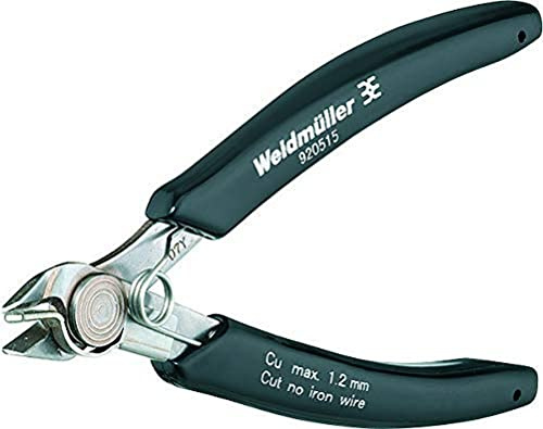 Weidmüller Seitenschneider Super Cut (mit Feder und Griffhüllen, Zangenkopf Stahl-poliert, für weichen Draht 0,2-1,2 mm/Standarddraht 0,18-0,9 mm, Elektriker Werkzeug) 498800