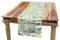 ABAKUHAUS Grünes Blatt Tischläufer, Olivenbaum, Esszimmer Küche Rechteckiger Dekorativer Tischläufer, 40 x 300 cm, Avocadogrün Olivengrün Weiß