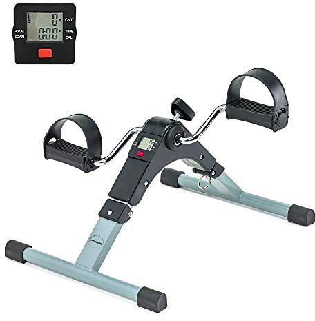 PINNERS Pedales Estáticos Ejercicio, Mini Bicicleta Estática Plegable, Pedaleador Estático, Aparato de Ejercicio en Casa, Pedales Personas Mayores, Pedaleador para Ancianos, Pedalier