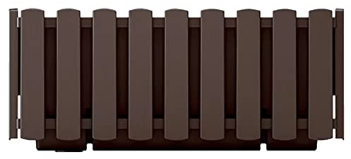 Prosperplast Boardee Fencycase Blumenkasten Balkonkasten Blumentopf Pflanzkasten Rustikales Design für Innen- und Außenbereich (580 mm Länge, Braun)