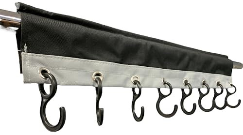 Vanilla Leisure Awning Rail Hooks - 7 Hooks for Coats, Bags & More - Awning Accessories to Increase Storage & Space Saving - Great for Camping, Caravanning, Campervan or Outdoor Events