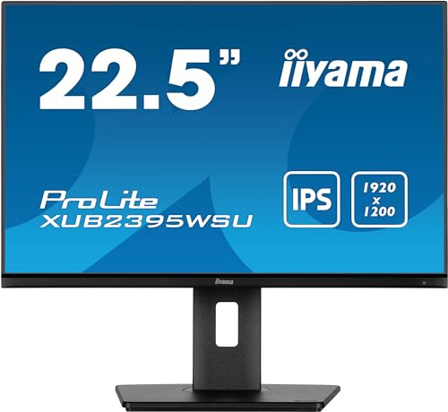 iiyama XUB2395WSU-B5 22,5 Panel IPS, 1920x1200, Panel IPS, 250cd/m², Altavoces, 15cm Regulable en Altura, Pivotante, VGA, HDMI, DisplayPort, 4ms
