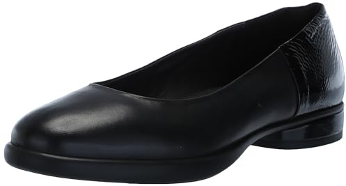 ECCO Women's Sculpted Luxe Ballerina Ballet Flat, Black, 4/4.5 UK