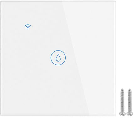 Tiardey WiFi Smart Heater Timer Interruttore Touch a Parete Interruttore della Caldaia Compatibile con Alexa, Casa, App Smart Life (Bianco, 40A 8000W)