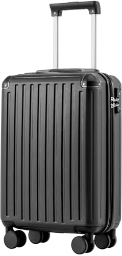 COOLIFE Valise Cabine 55 x 35 x 20 cm pour Avion Ryanair, Bagages Cabine Bagage à Main Rigide avec Serrure TSA et 4 roulettes Jumelées