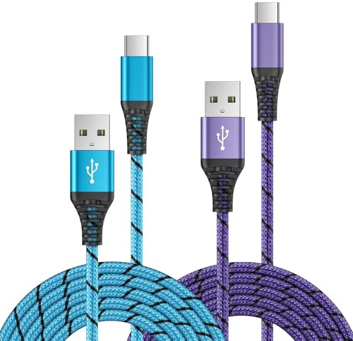 USB C Charger Cable, [2Pack 3FT+6FT] Samsung Phone Charger Cable Fast Charge Lead, Type C Cable for Samsung Galaxy A16 A15 A14 A13 A12 A55 A56 A22 A33 Z Flip 5 S25 S24 S23 S22 S21 S20,Huawei,Xiaomi