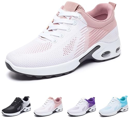 Orthopedic Running Shoes,Orthopedic Sneakers for Women, Orthotic Fashion Sneakers Tennis Shoes,Arch Support Walking Shoes for Plantar Fasciitis Pain Relief (Pink,UK:7)