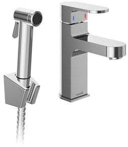 Grifo de lavabo con ducha bidé, con alcachofa de ducha, sin salida | CR 112.01CR | Cromo | RAVAK