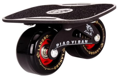 Yardwe Straßen-Skateboard rutschbrett Skimboard Gleitplatte skateoard rutschteller skatebord Schlittschuhe Skateboards Skateboarden Split-Skateboard Driftbrett Rad-Skateboard Black