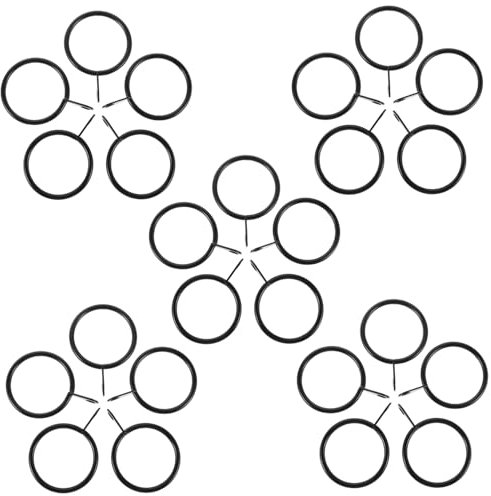 ABOOFAN 25 Ensembles Anneau De Serrage De Rideau Crochets à Épingles à Draperie Pinces à Rideaux avec Anneaux Porte-Rideau Crochets De Petites Pinces à Rideaux Acier Inoxydable Noir