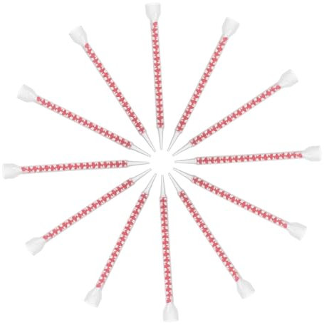 SEWACC 12pezzi Ugelli Mescolatori Per Colla Epossidica Resistenti Strumento Di Sigillatura Preciso Per Applicazione Giunti Piastrelle Cucina e Bagno Tubo Mischiatore Epossidico Per Riempi