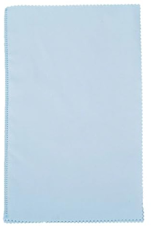 Grand chiffon de polissage for argent, 1 pièce, chiffon de nettoyage for argent, chiffon de nettoyage doux, chiffon d'essuyage for outil de bijoux en argent et or pour les bijoux(Blue-16.5x25cm)
