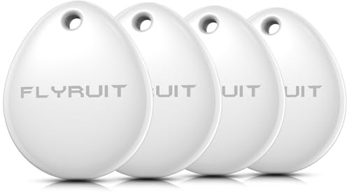 Air Tracker Tags-4 Pack for Apple Find My (iOS Only), Official MFi Certified, Smart Bluetooth Key Finder, Tracking Device for iPhone, Mini Finder Locator for Luggage, Backpack, Wallet, Bags, eBike