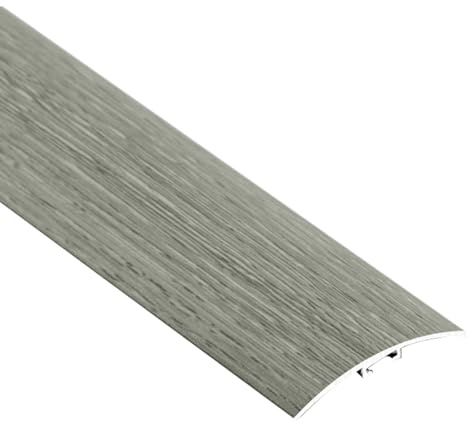 JTPMYFT Perfiles de Aluminio y perfiles de transición for Suelos, separadores for Juntas Entre baldosas, adecuados for Alturas de Suelo de hasta 2-3 cm.(Striped Gray)