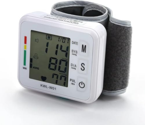 Digital Wrist Blood Pressure Monitor with Backlit LCD Screen, Irregular Heartbeat Detection & Dual User 99 Sets Memory, Portable Home BP Machine for Adults Seniors Heart Rate Tracking