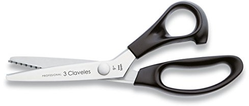 3 Claveles 125 - Tijera en zig zag de 23 cm(9), inox, mango nylon