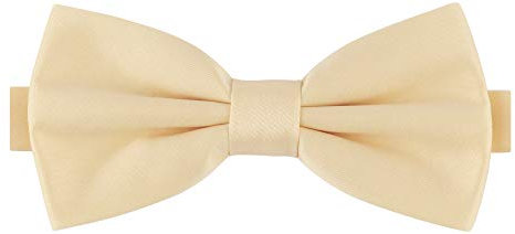 Ladeheid Herren Schmale Fliege M (12cm x 6cm), Beige, 12cm x 6cm