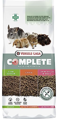 VERSELE-LAGA - Complete Chinchilla & Degu - Extrudiertes Alleinfutter für Chinchillas und Degus - 8kg