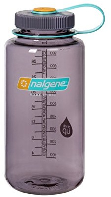 Nalgene Tritan Wide Mouth BPA-Free Water Bottle, 16 Oz, Aubergine