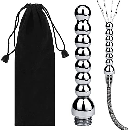 Shower Enema Douche Nozzle Shower Attachments Aluminum Shower Cleaner Douche System Bathroom Accessories Intimate Hygiene Colonic Cleanse Kit for Men and Women