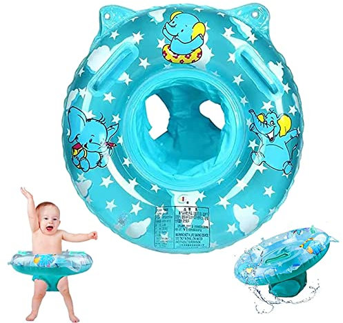 Baby-Schwimmring,aufblasbarer Kinder-Schwimmring,Kinder-Schwimmhilfe,Kleinkind-Schwimmhilfe mit Sitz, geeignet für Babys von 6 Monaten bis 48 Monaten (blau)
