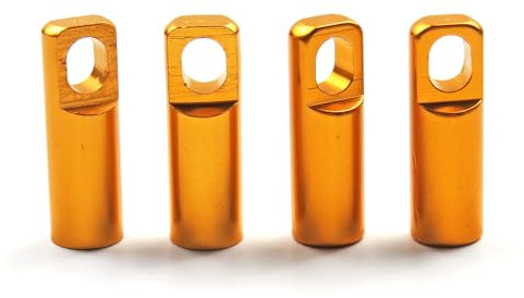 4 Pack Aluminum Presta Valve Caps for Bikes - Tubeless Valve Stem Covers with Valve Core Remover - Fits Presta French Valves on MTB, Road Bikes, Bicycles - Golden
