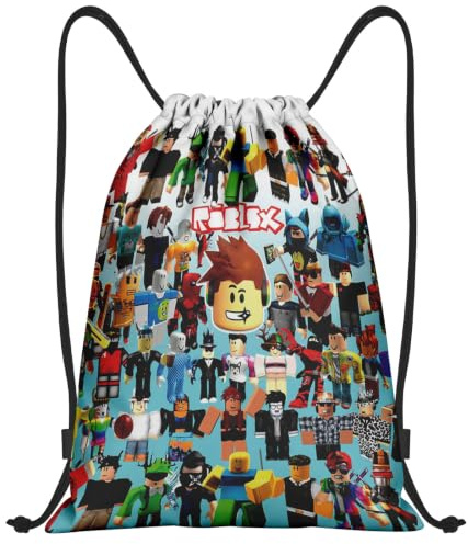 PQKL-party Roblx Sac De Gym Avec Cordon, Pour Homme Et Femme Voyage Plage Cartable, étudiant Cartable, Serrage Grand Sac à dos De Sport,Pour Enfants,Sac à dos Pour GarçOns Et Filles
