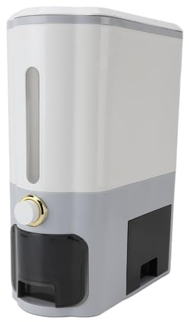 Distributore di riso da 10 kg pp pressa sigillata Tipo di grano sottile secco a secco per alimenti a secco Contenitore di misurazione cucina (Grigio)
