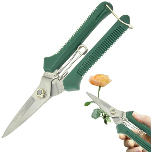 Yuemeuy Tijeras De Jardín - Recortadoras de Plantas de Interior Resistentes - Podadoras de Jardín Ergonómicas Antioxido, Tijeras de Precisión para Bonsáis y Setos