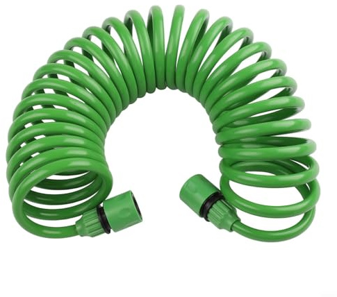 GANCEI Manguera de jardín en espiral, manguera de flujo en espiral flexible y ligera, equipo de riego de flores, tubo retráctil de manguera de bobina de jardín (7,5 m)