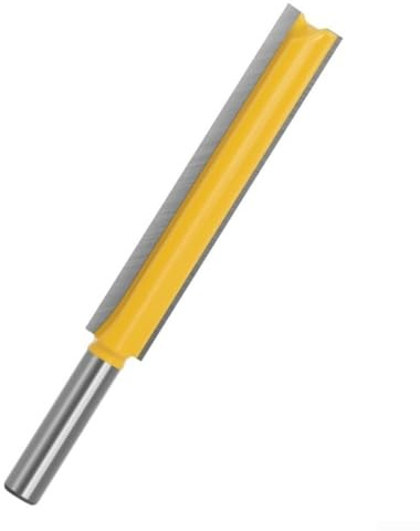 Fraise droite à tige de 8 mm avec diamètre de coupe de 12 à 7 mm pour des finitions lisses du travail du bois