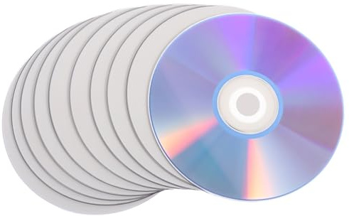 HOMSFOU Lot de 10 DVD-r Enregistrables Grosse Capacité 4,7 Go Disques Vierges Compatibles Graveurs Multipurpose Stockage Musique Enregistrements Téléphoniques Bureau et Maison