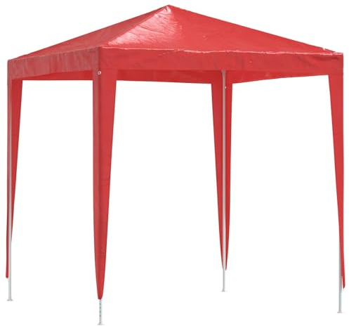 vidaXL Party-Zelt 200 x 200 x 240 cm Rot PE und Stahl, Moderner Outdoor-Baldachin, Flexibles Event-Pavillon, wetterfester Shelter, großer Party-Gartenpavillon, Sommer-Setup